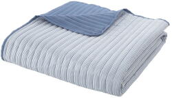 Catherine Lansfield Kék steppelt ágytakaró 220x230 cm Stripe - Catherine Lansfield