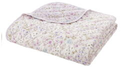 Bianca Levendula színű-bézs pamut steppelt ágytakaró 220x230 cm Ditsy Floral - Bianca