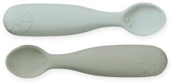 Cam Cam Copenhagen Khaki-világoskék szilikon gyerek kanál szett 2 db-os Olive Mix - Cam Cam Copenhagen