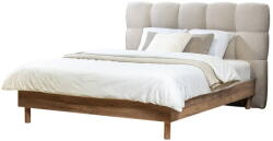 Bobochic Világosszürke kárpitozott franciaágy ágyráccsal 180x200 cm Kumo - Bobochic Paris