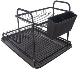 ORION Fekete fém kétszintes edényszárító 42, 5x32 cm Radka - Orion