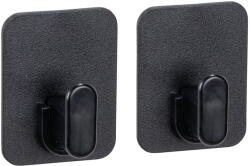 Allstar Fekete öntapadós műanyag akasztó szett 2 db-os Parma - Allstar