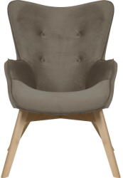 Ropez Világosbarna bársony fotel Niko - Ropez