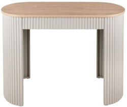 Leitmotiv Bézs fém konzolasztal 40x100 cm Estriado - Leitmotiv