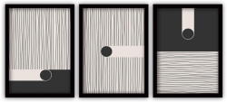 Vavien Artwork Black 3 db-os kép készlet fekete keretben, 35 x 45 cm - Vavien Artwork
