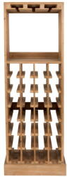 Dutchbone Barna jegenyefenyő bortartó szekrény palackok száma 28, 43, 5x118, 5 cm Claude - Dutchbone