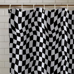 Catherine Lansfield Zuhanyfüggöny 180x180 cm Checkerboard - Catherine Lansfield