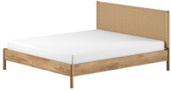 VIPACK Natúr színű tölgyfa franciaágy ágyrács nélkül 180x200 cm Olive Rope - Vipack