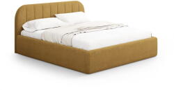 Windsor & Co Mustársárga kárpitozott ágyneműtartós franciaágy ágyráccsal 180x200 cm Juno - Windsor & Co Sofas