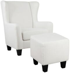 Støraa Fehér bársony füles fotel Zhili - Støraa