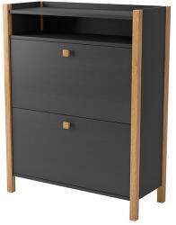 Woodman Bode sötétszürke cipősszekrény, két fiókkal - Woodman
