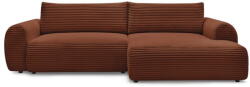Bobochic Paris Téglavörös kordbársony kinyitható sarokkanapé (jobb oldali) Lucien - Bobochic Paris