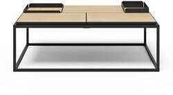 TEMAHOME Fekete-natúr színű dohányzóasztal tölgyfa dekoros asztallappal 75x120 cm Douro - TemaHome - bonami - 241 392 Ft