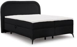 ROPEZ Fekete ágyneműtartós boxspring ágy 140x200 cm Ornes - Ropez
