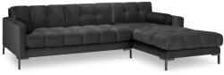 Cosmopolitan Design Bali sötétszürke bársony sarokkanapé, jobb oldali - Cosmopolitan Design