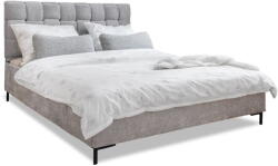 Miuform Világosszürke kárpitozott franciaágy ágyráccsal 180x200 cm Eve - Miuform