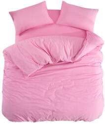 Mila Home Rózsaszín háromrészes egyszemélyes hosszabbított ágyneműhuzat lepedővel 160x220 cm Classic - Mila Home