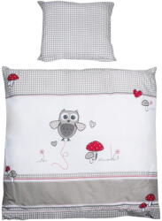 roba Fehér-szürke pamut gyerek ágyneműhuzat babaágyhoz 80x80 cm Adam & Eule - Roba