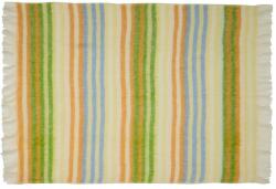 Hübsch Sárga-zöld gyapjúkeverék takaró 140x200 cm Loom - Hübsch