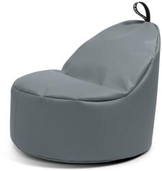 So Soft? Szürke bőrutánzat gyerek babzsákfotel Round M - So Soft?