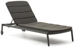 Kave Home Fekete fém kerti napozóágy Marcona - Kave Home