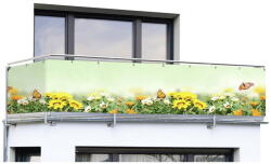 Maximex Sárga-zöld műanyag erkély belátásgátló 500x85 cm Butterfly - Maximex