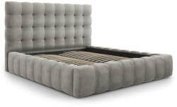 Cosmopolitan Design Világosszürke kárpitozott franciaágy tárolóhellyel, ágyráccsal 180x200 cm Bali - Cosmopolitan Design