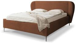 Makamii Terrakotta színű kárpitozott franciaágy ágyráccsal 160x200 cm Makana - Makamii