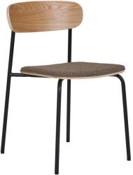 House Nordic Fekete-barna rakásolható étkezőszék kőrisfa dekorral Estepona - House Nordic
