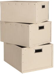 Bigso Bézs karton tárolódoboz szett 3 db-os Ture - Bigso Box of Sweden