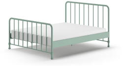 VIPACK Zöld fém franciaágy ágyráccsal 160x200 cm BRONXX - Vipack
