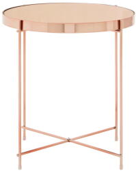 Premier Housewares Kerek tárolóasztal üveg asztallappal ø 43 cm Allure - Premier Housewares