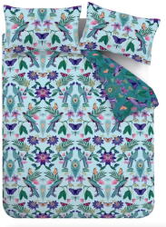 Catherine Lansfield Kék kétszemélyes ágyneműhuzat 200x200 cm Mya Tropical Floral - Catherine Lansfield