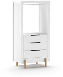 Vipack Fehér nyitott gyerek ruhásszekrény 88x180x57 cm Smile - Vipack