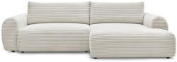 Bobochic Paris Krémszínű kordbársony kinyitható sarokkanapé (jobb oldali) Lucien - Bobochic Paris