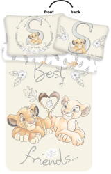 Jerry Fabrics Világossárga pamut gyerek ágyneműhuzat babaágyhoz 100x135 cm Lion King "Best Friends" - Jerry Fabrics