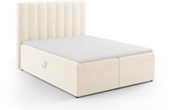 Milo Casa Bézs boxspring ágy tárolóhellyel 160x200 cm Gina - Milo Casa