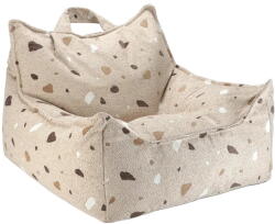 Wigiwama Világosbarna buklé-zsenília gyerek babzsákfotel Terrazzo Chair - Wigiwama