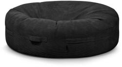 SLOWDOWN Fekete kordbársony babzsákfotel Roll 190 - SLOWDOWN