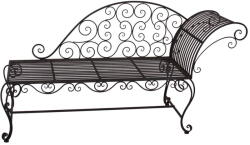 Garden Pleasure Fekete-sötétbarna fém kerti pad Lamington - Garden Pleasure