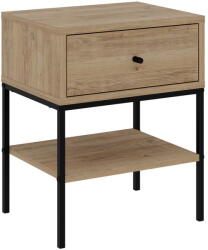 Marckeric Natúr színű éjjeliszekrény tölgyfa dekorral Lisa - Marckeric