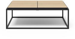 TEMAHOME Fekete-natúr színű dohányzóasztal tölgyfa dekoros asztallappal 75x120 cm Douro - TemaHome - bonami - 192 090 Ft