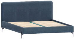 ROPEZ Sötétkék kárpitozott franciaágy ágyráccsal 200x200 cm Barker - Ropez