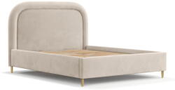 Maison de Reve Bézs kárpitozott ágyneműtartós franciaágy ágyráccsal 180x200 cm Mija - Maison de Rêve