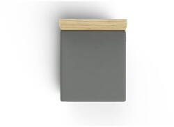 Mijolnir Sötétszürke gumis pamut lepedő 160x200 cm - Mijolnir