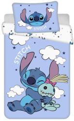 Jerry Fabrics Kék pamut gyerek ágyneműhuzat babaágyhoz 100x135 cm Lilo & Stitch "Clouds" - Jerry Fabrics