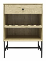 Støraa Natúr színű bortartó szekrény borovi fenyő dekorral, palackok száma 6, 60x83 cm Tamlin - Queer Eye