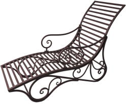 Garden Pleasure Sötétbarna fém kerti napozóágy Kuwa - Garden Pleasure