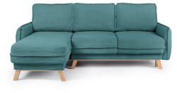 Bonami Selection Türkiz kordbársony kinyitható sarokkanapé (variálható) Tori - Bonami Selection