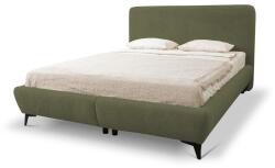 Makamii Zöld kárpitozott ágyneműtartós franciaágy ágyráccsal 140x200 cm Makapu - Makamii